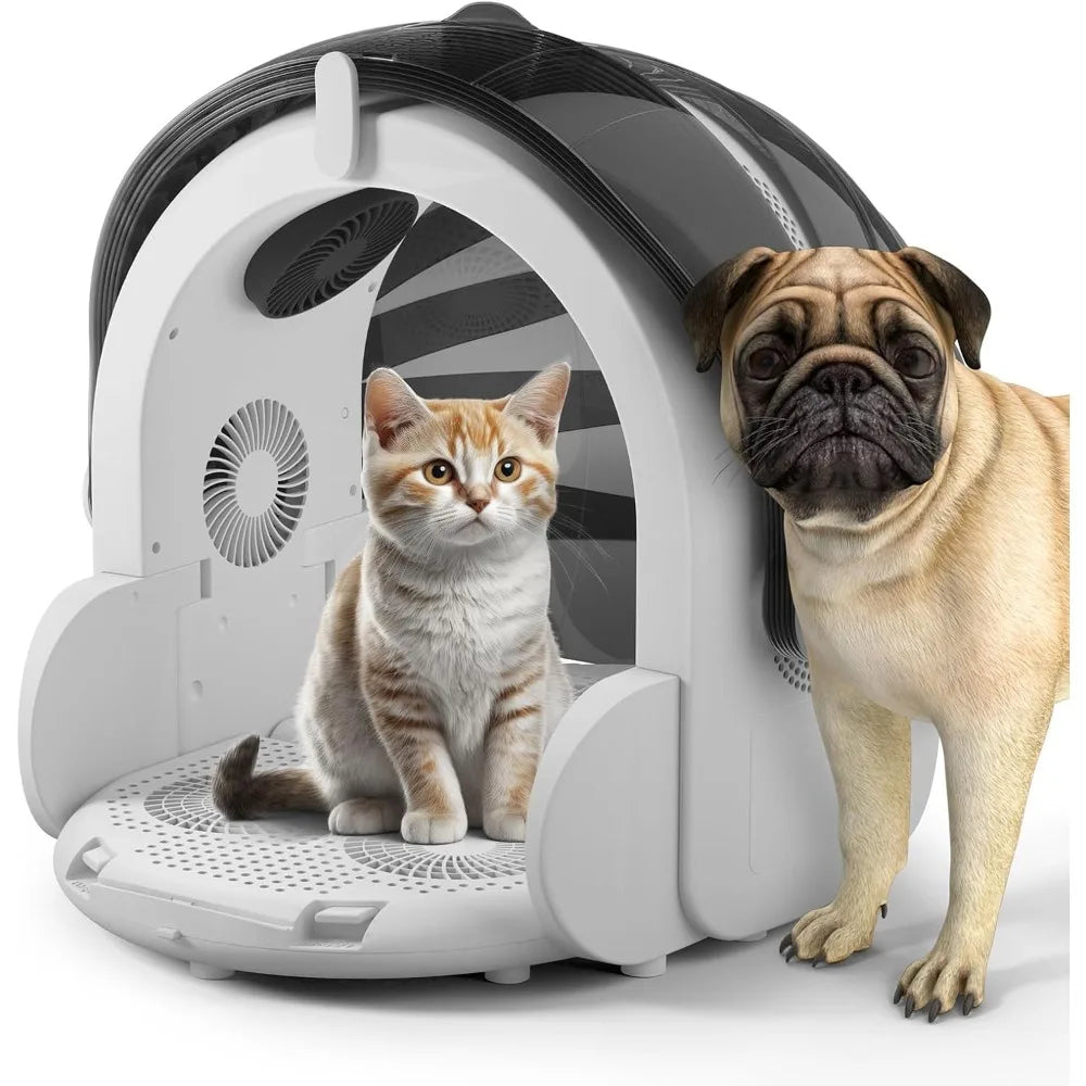 Automatic Pet hair dryer box, 360° airflow,temperature control