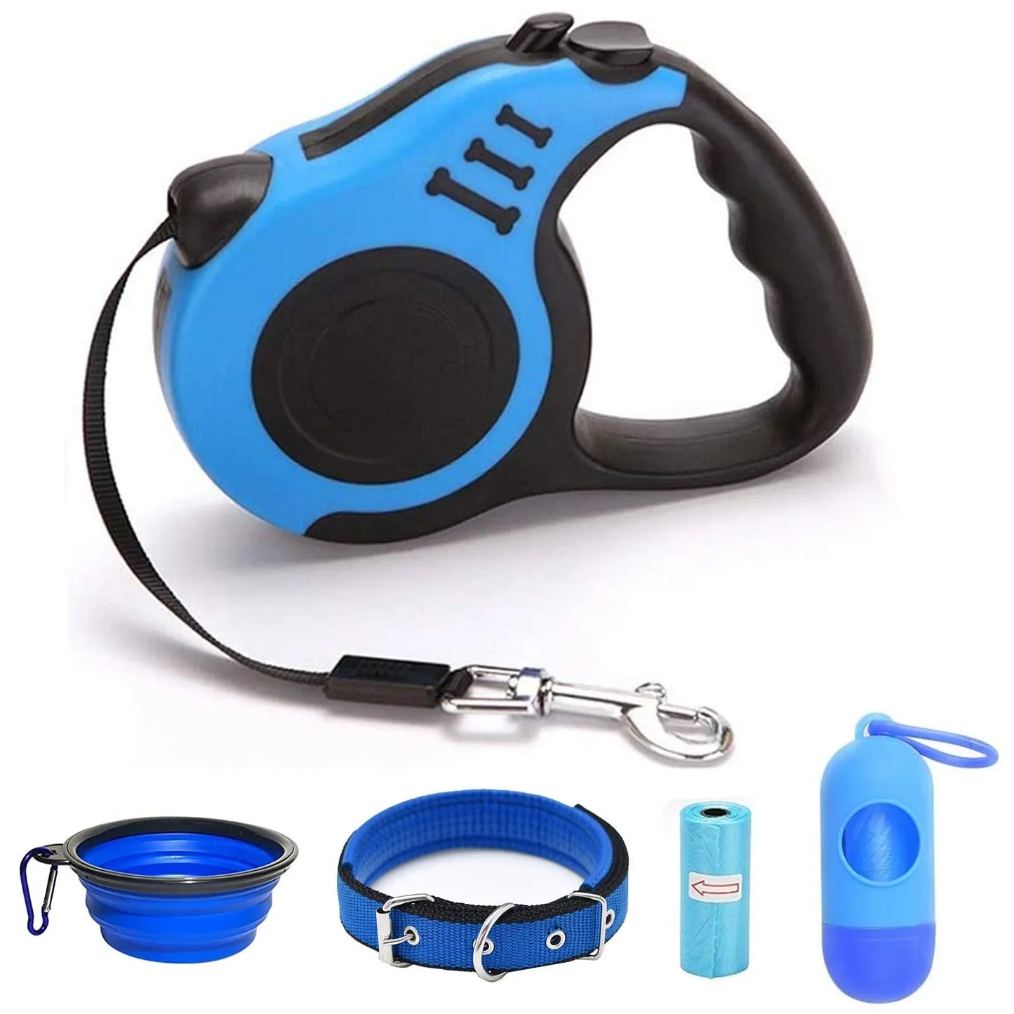 Retractable Tangle Free, Walking Leash with Anti Slip Handle, Pause and Lock Store Pet Leash