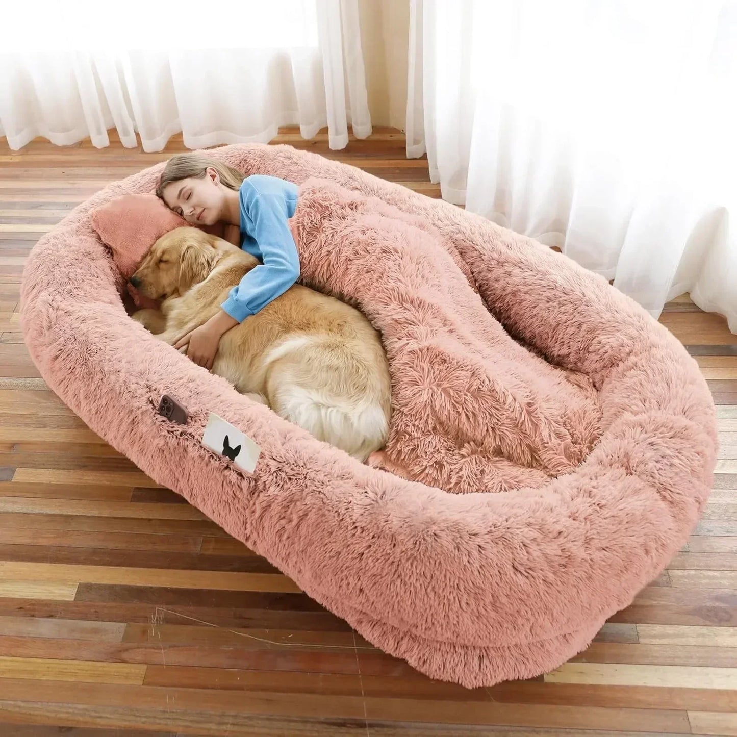 Washable Faux Fur Napping Orthopedic Bed
