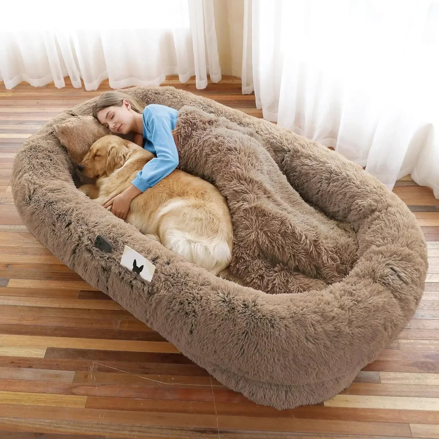 Washable Faux Fur Napping Orthopedic Bed