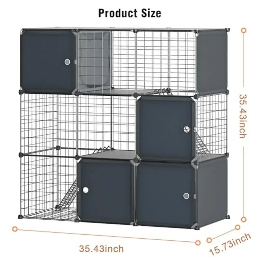 Cat Enclosure Playpen with Litter Box