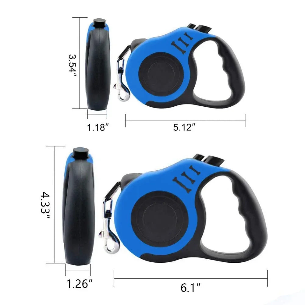 Retractable Tangle Free, Walking Leash with Anti Slip Handle, Pause and Lock Store Pet Leash