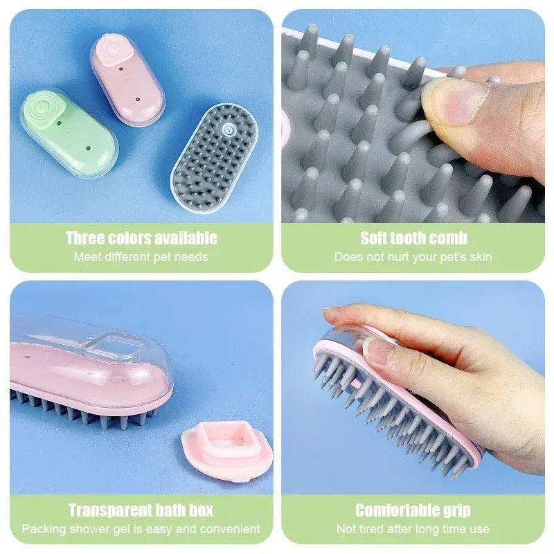 Pet Shampoo Soothing Massage Bath Brush