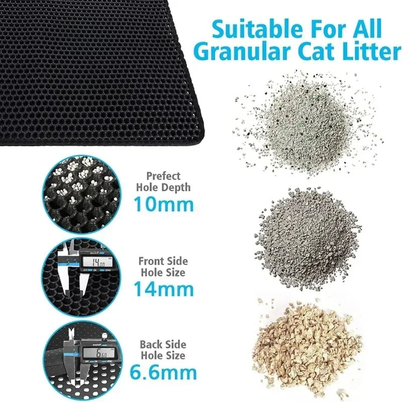 Waterproof Double Layer Washable Litter Box Mat