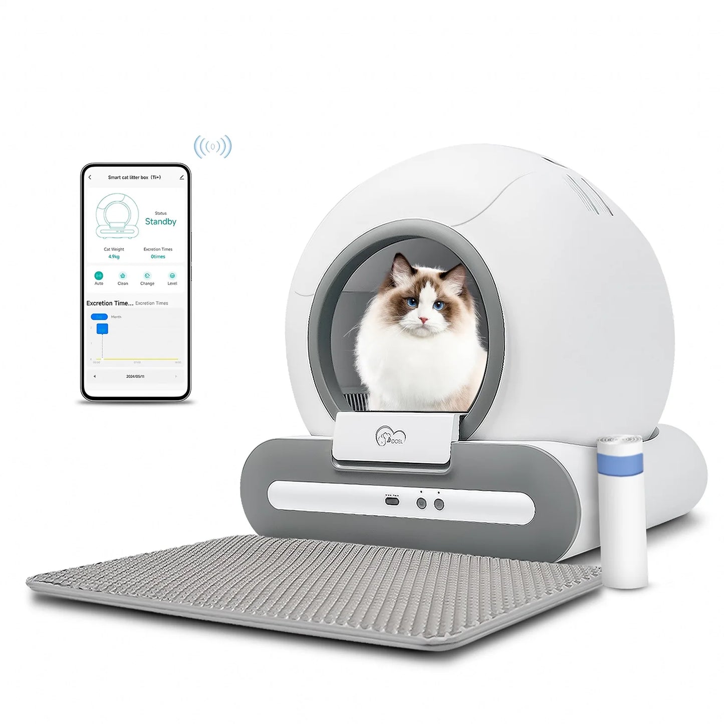 App Control Self Cleaning Automatic Cat Litter Box