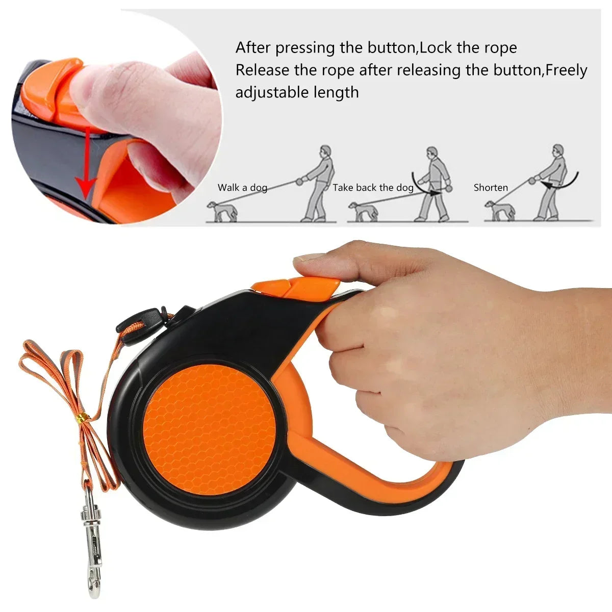 8M Retractable Lead Heavy Duty Pet Walking Leash
