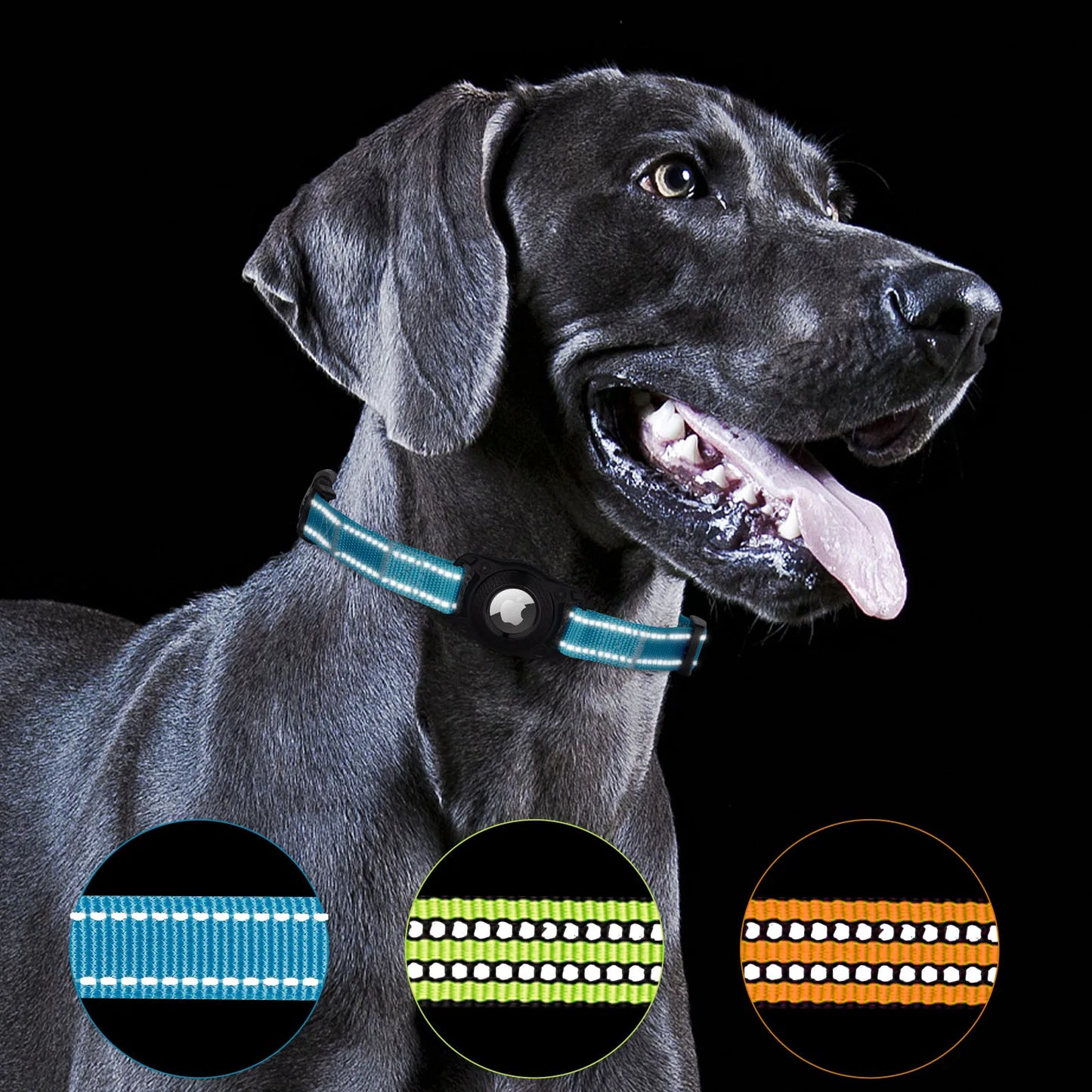 Pet Reflective Duty With GPS Box Waterproof Adjustable Accessories Collar