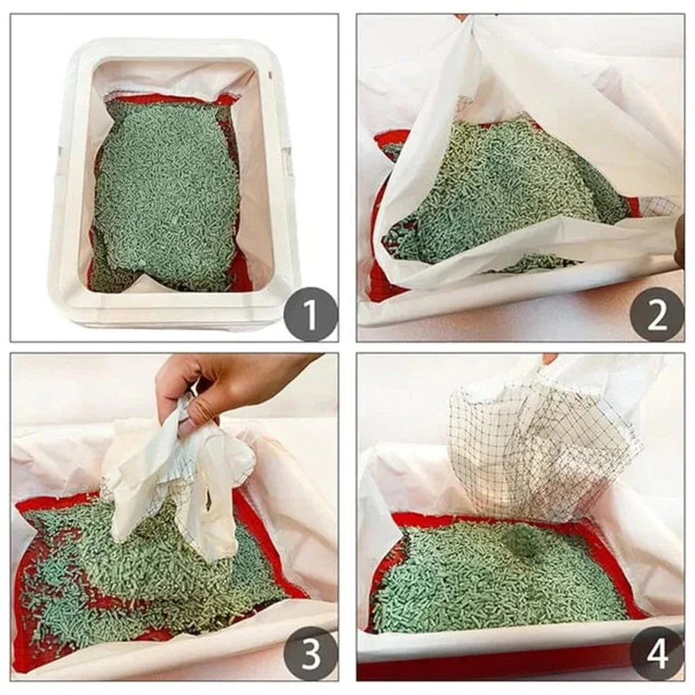 Easy Cleaning, Large/Small Mesh Cat Litters Liners
