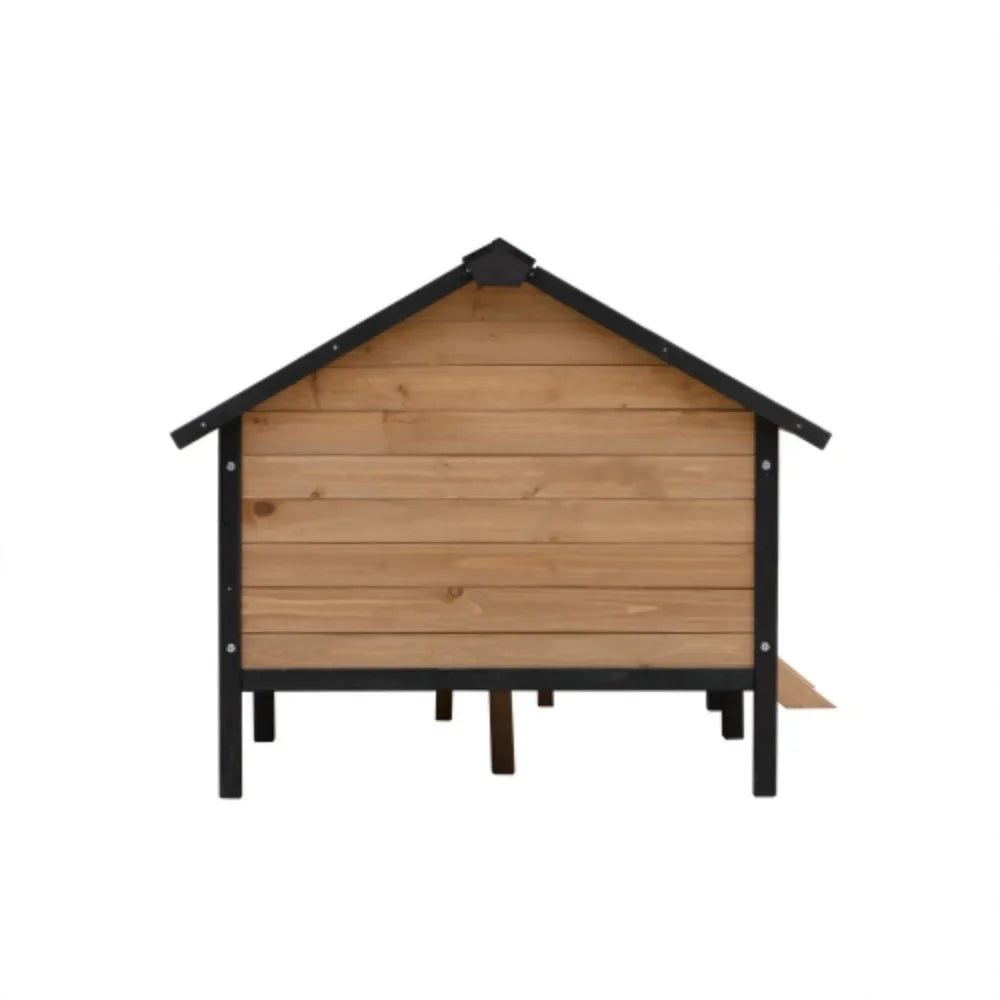 Outdoor Large Cabin Style Wooden Dog House