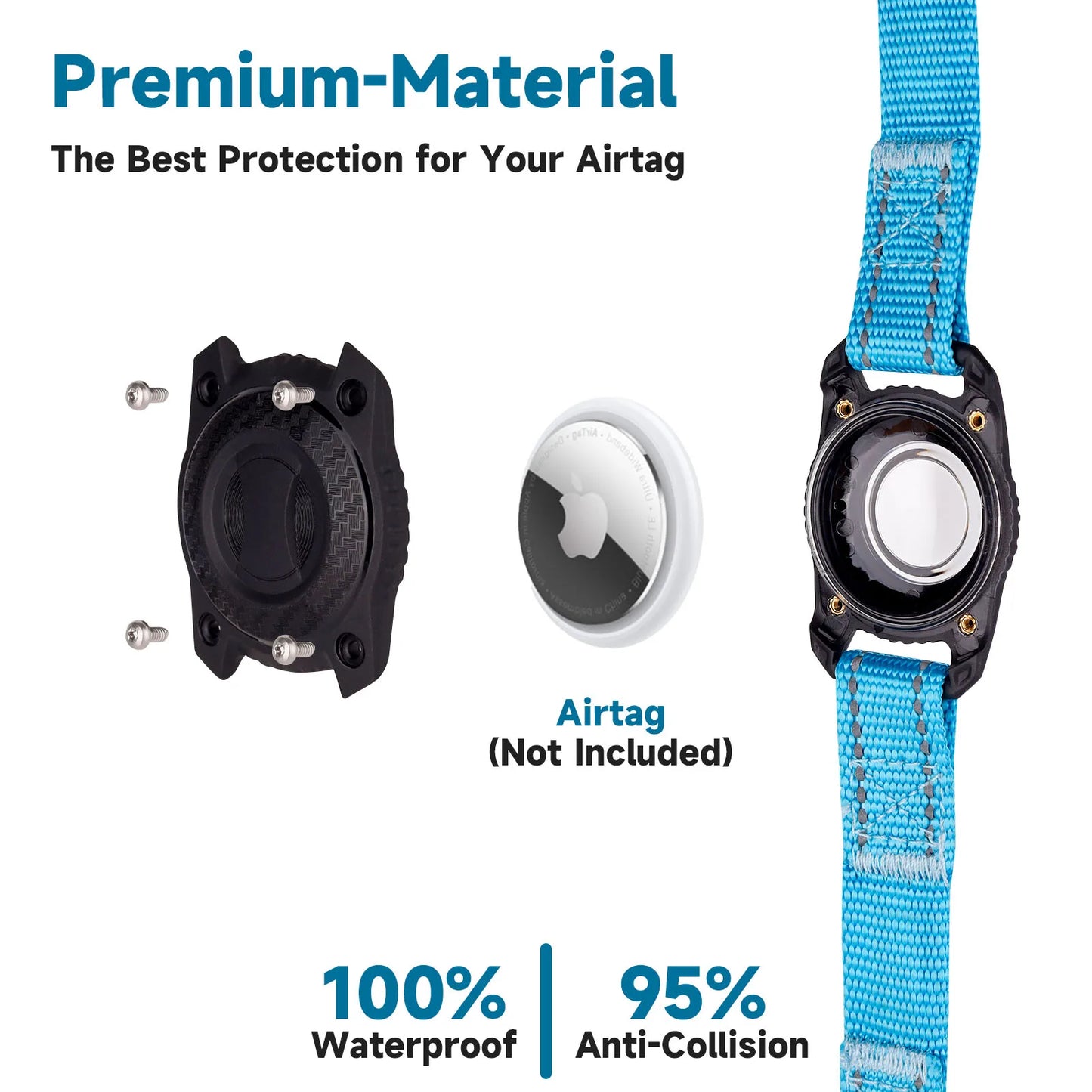 Pet Reflective Duty With GPS Box Waterproof Adjustable Accessories Collar