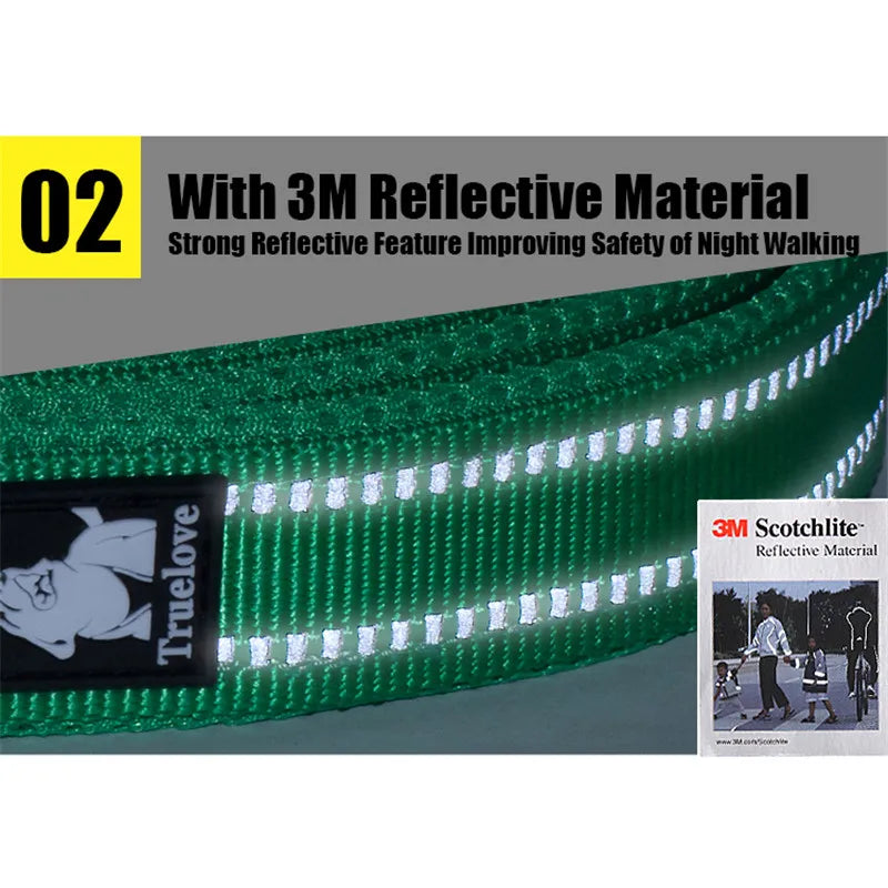 Truelove Soft Reflective Nylon Mesh Padded Pet Training Leash