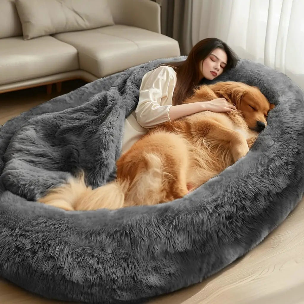 Washable Faux Fur Napping Orthopedic Bed