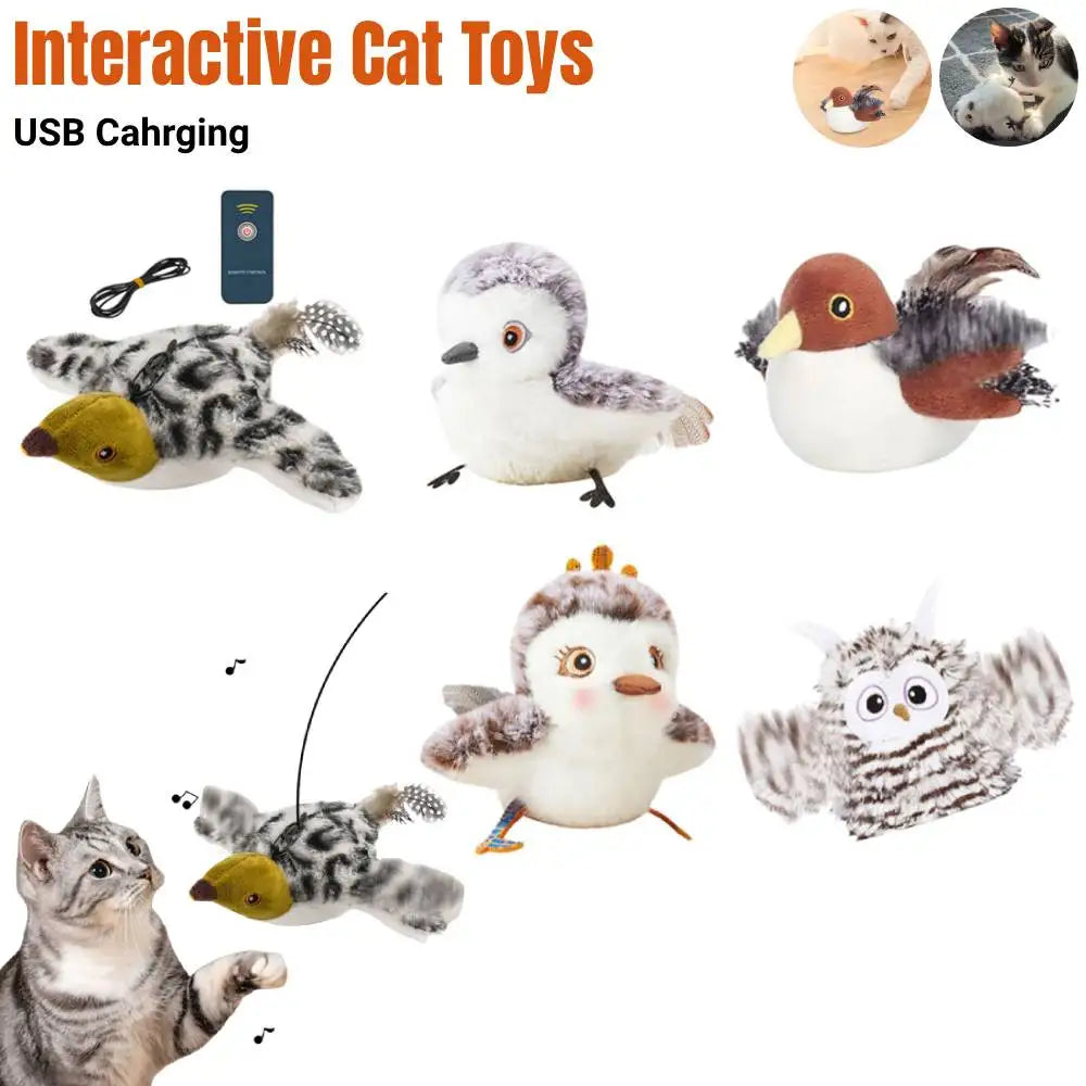 Simulation Flying Bird Interactive Cat Toys