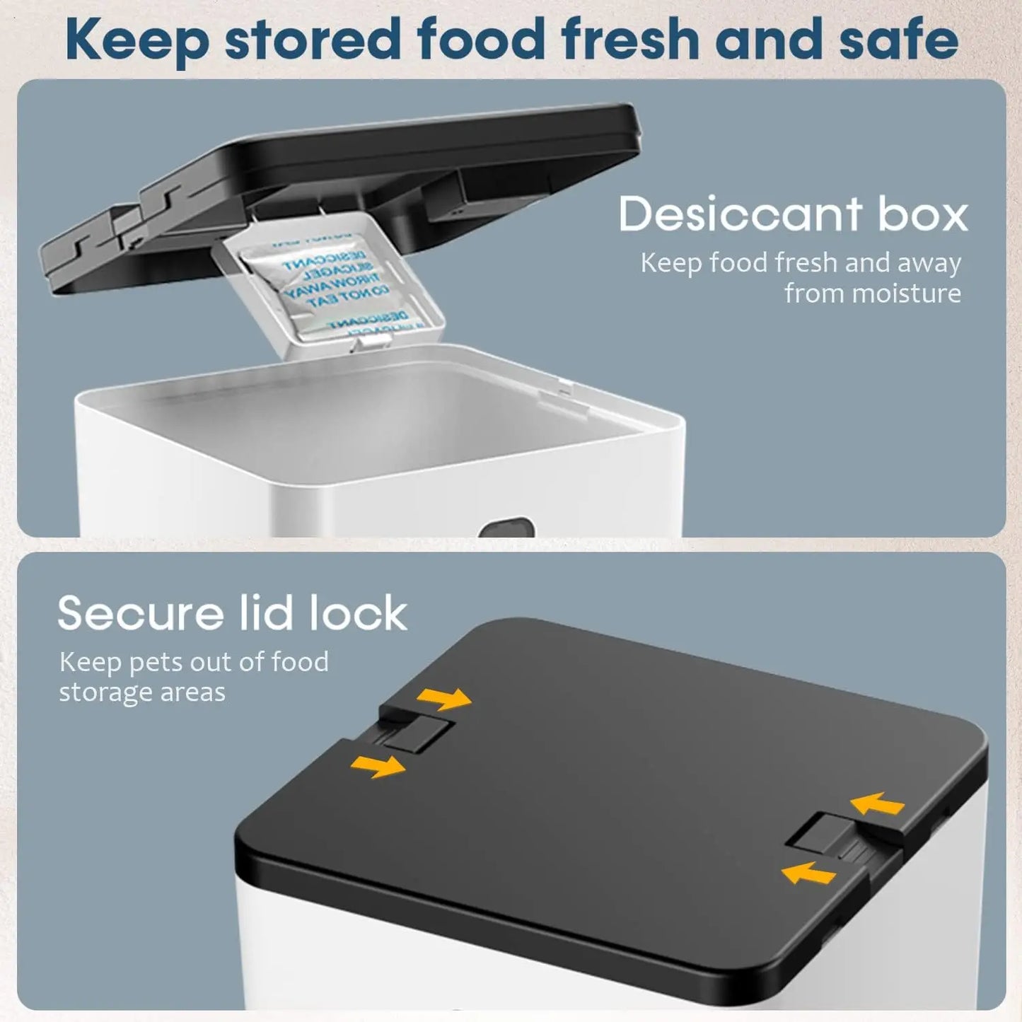 Easy Setup Automatic Large Capacity Pet Food Dispenser