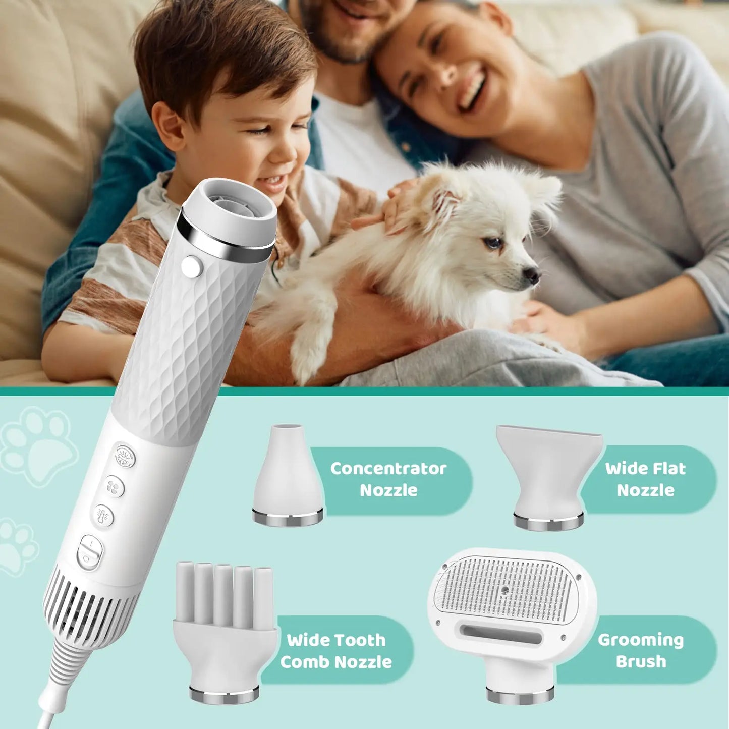 5 in 1 Portable Handheld Pet Hair Dryer
