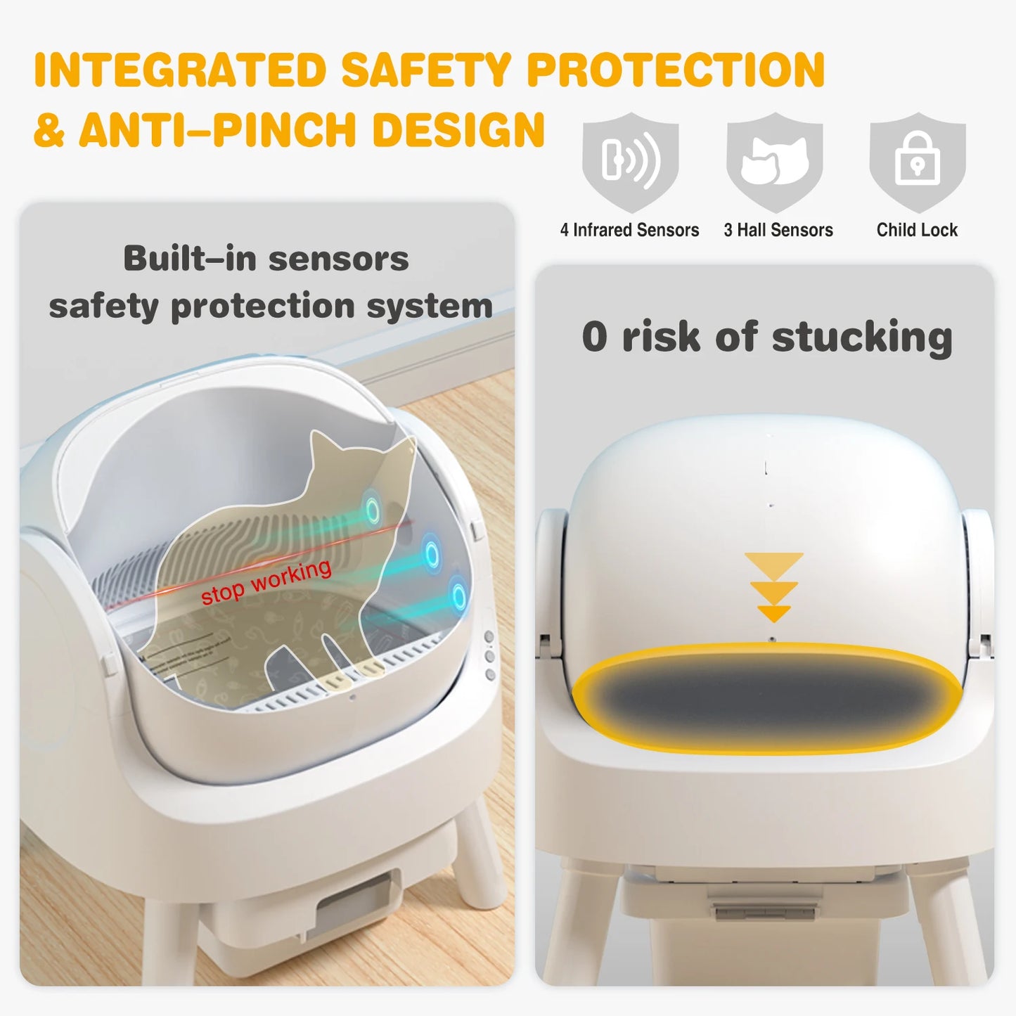 Automatic Safe Smart Litter Box