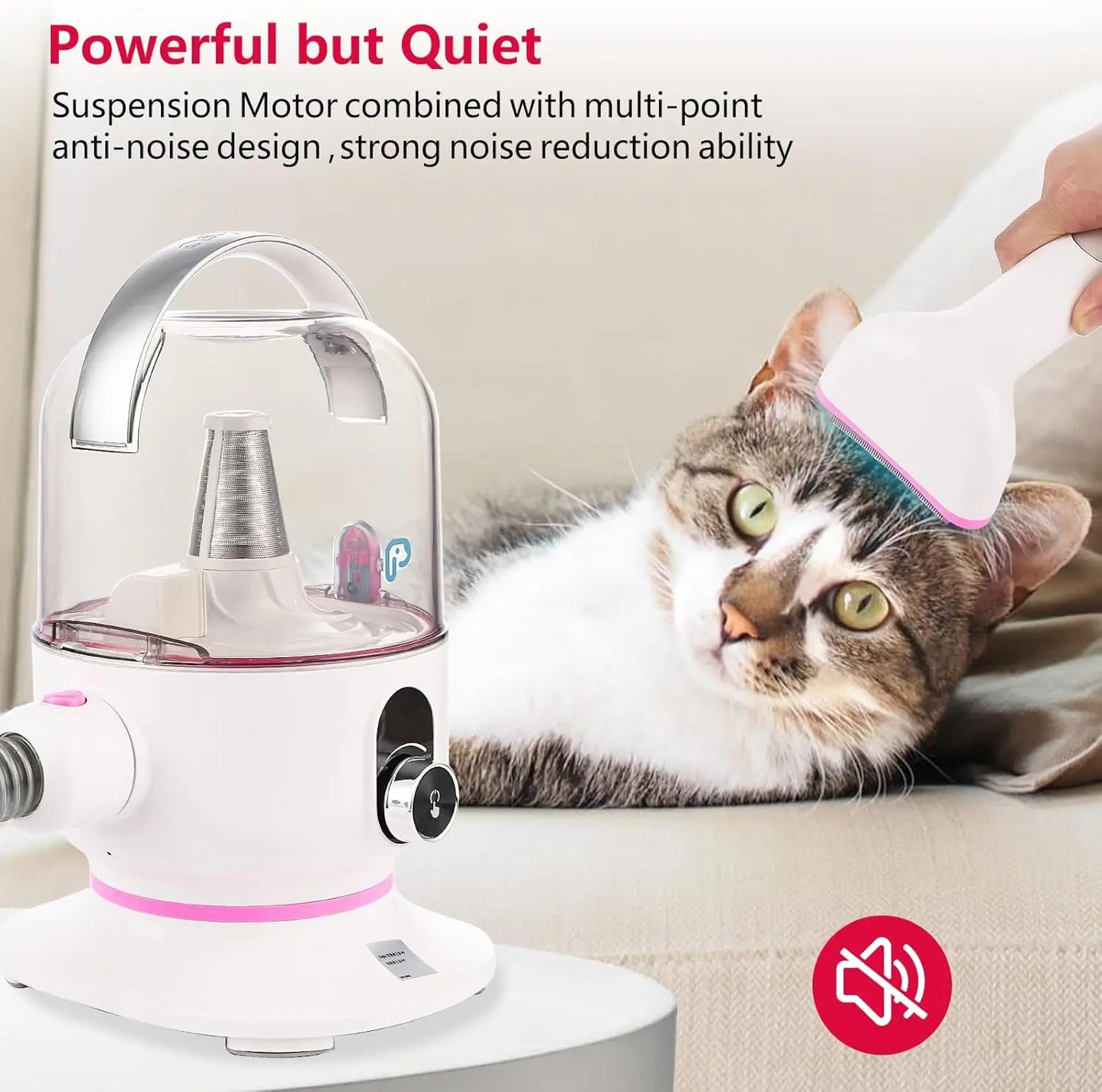 Multi-Functional Pet Hair Vacuum Groomer