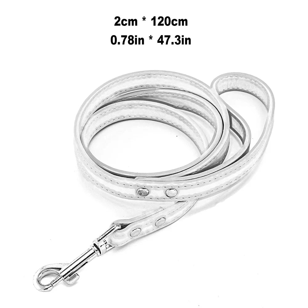 6 Colors Solid Leather Pet Training Leashes
