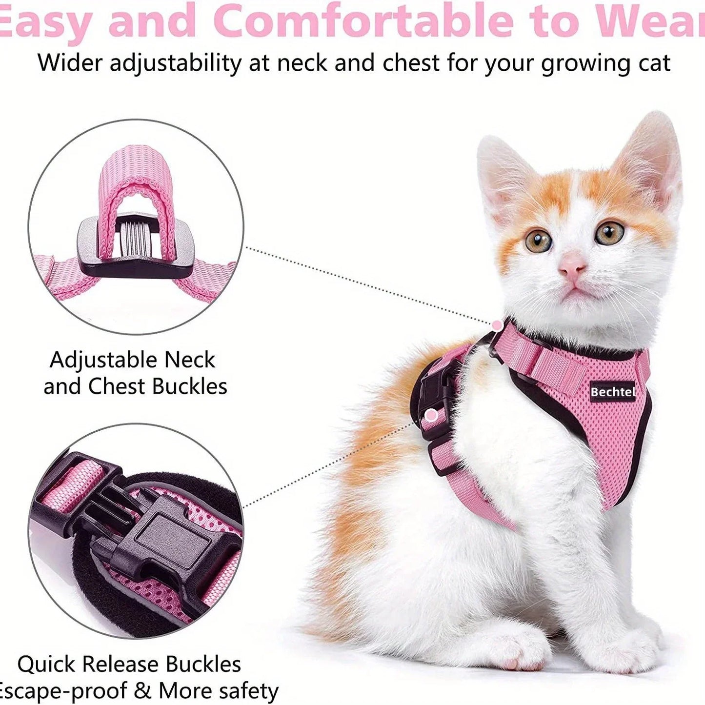 Non-Slip Leash Vest Pet Chest Carrier