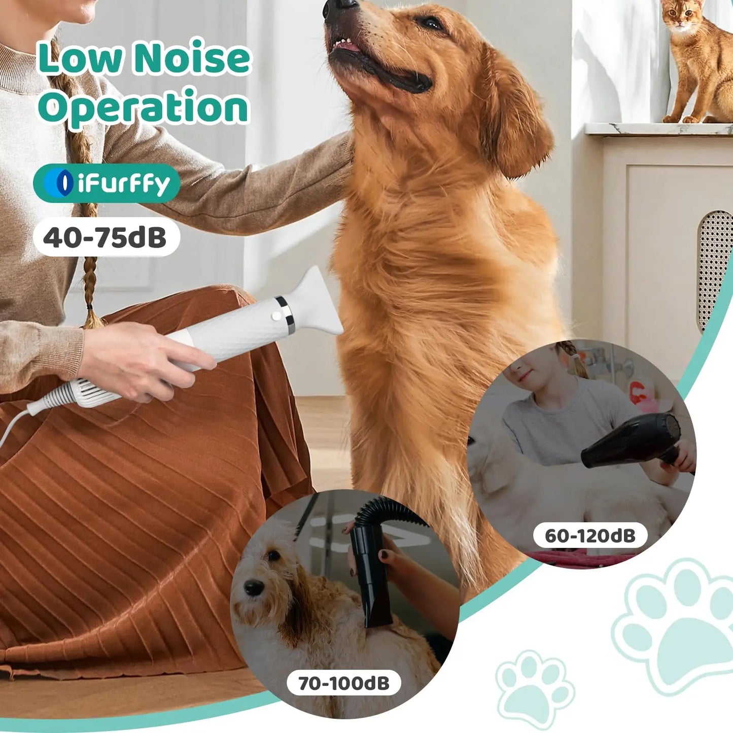 5 in 1 Portable Handheld Pet Hair Dryer