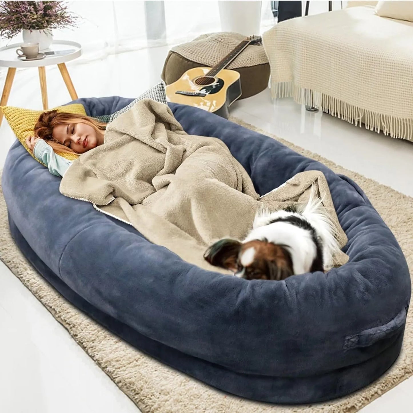 Washable Faux Fur Napping Orthopedic Bed
