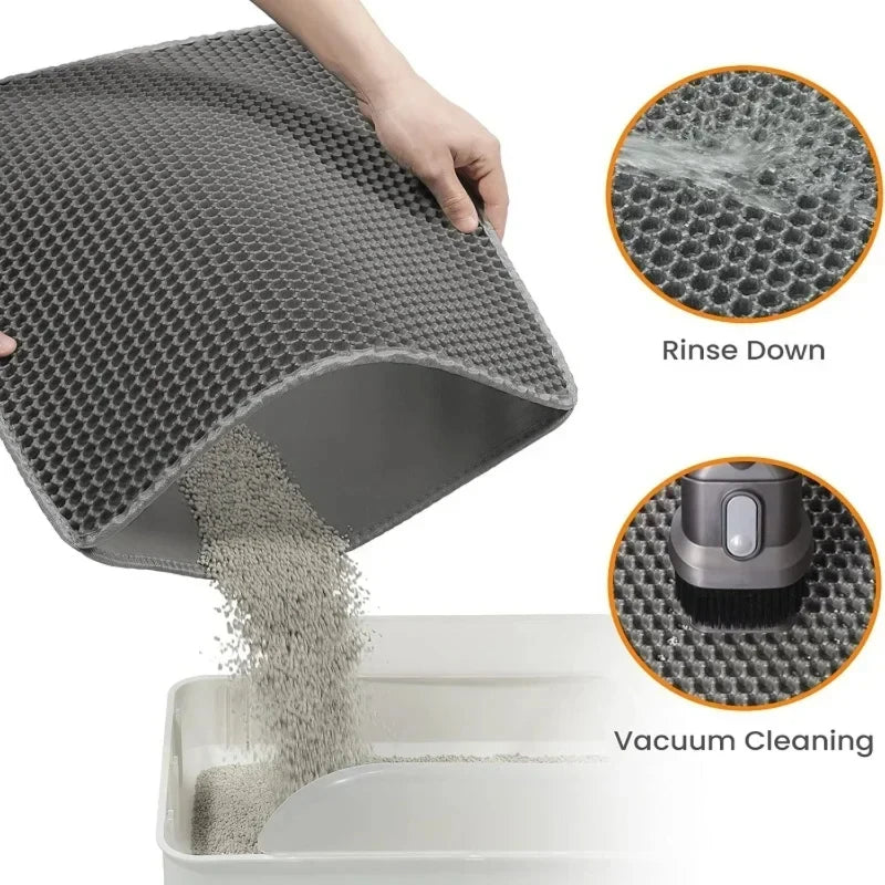 Waterproof Double Layer Washable Litter Box Mat