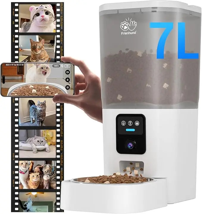 Large Food Storage Automatic Pet Feeder with 2K Camera