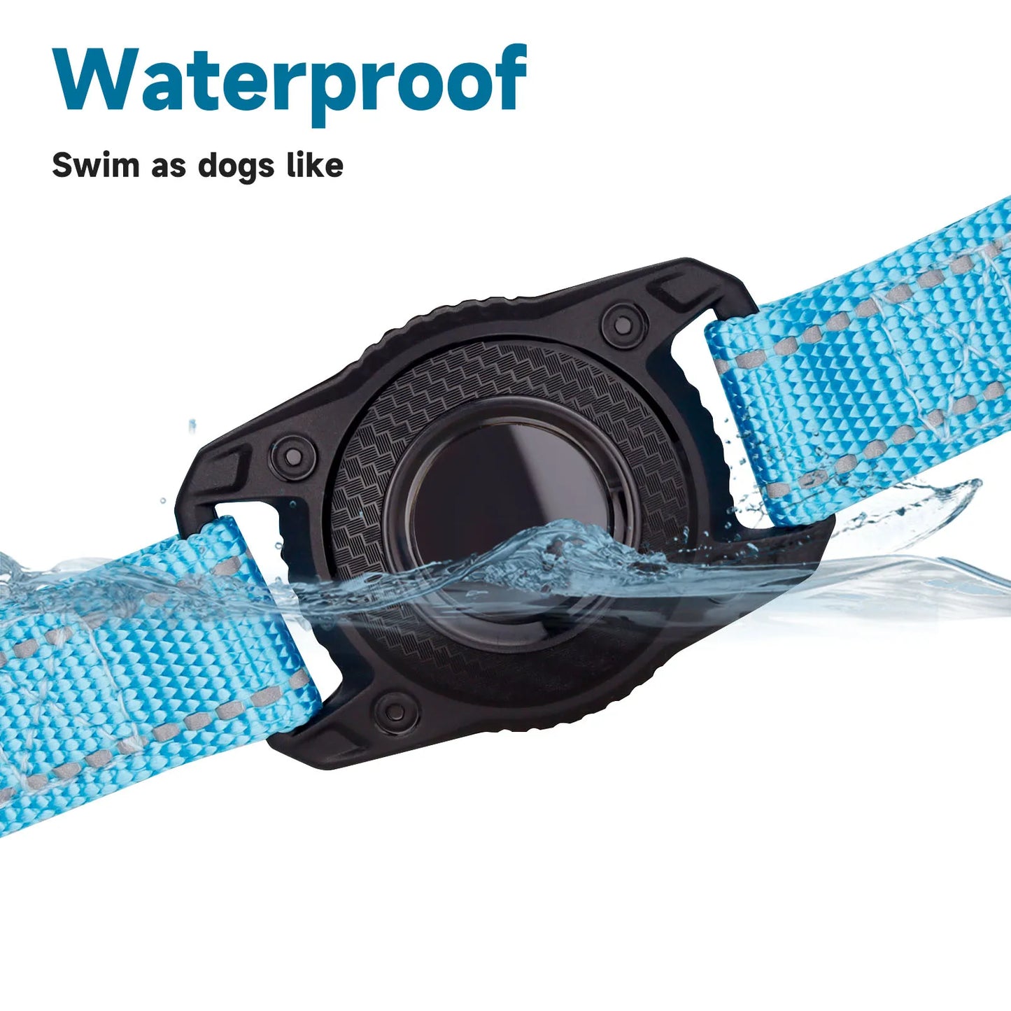 Pet Reflective Duty With GPS Box Waterproof Adjustable Accessories Collar