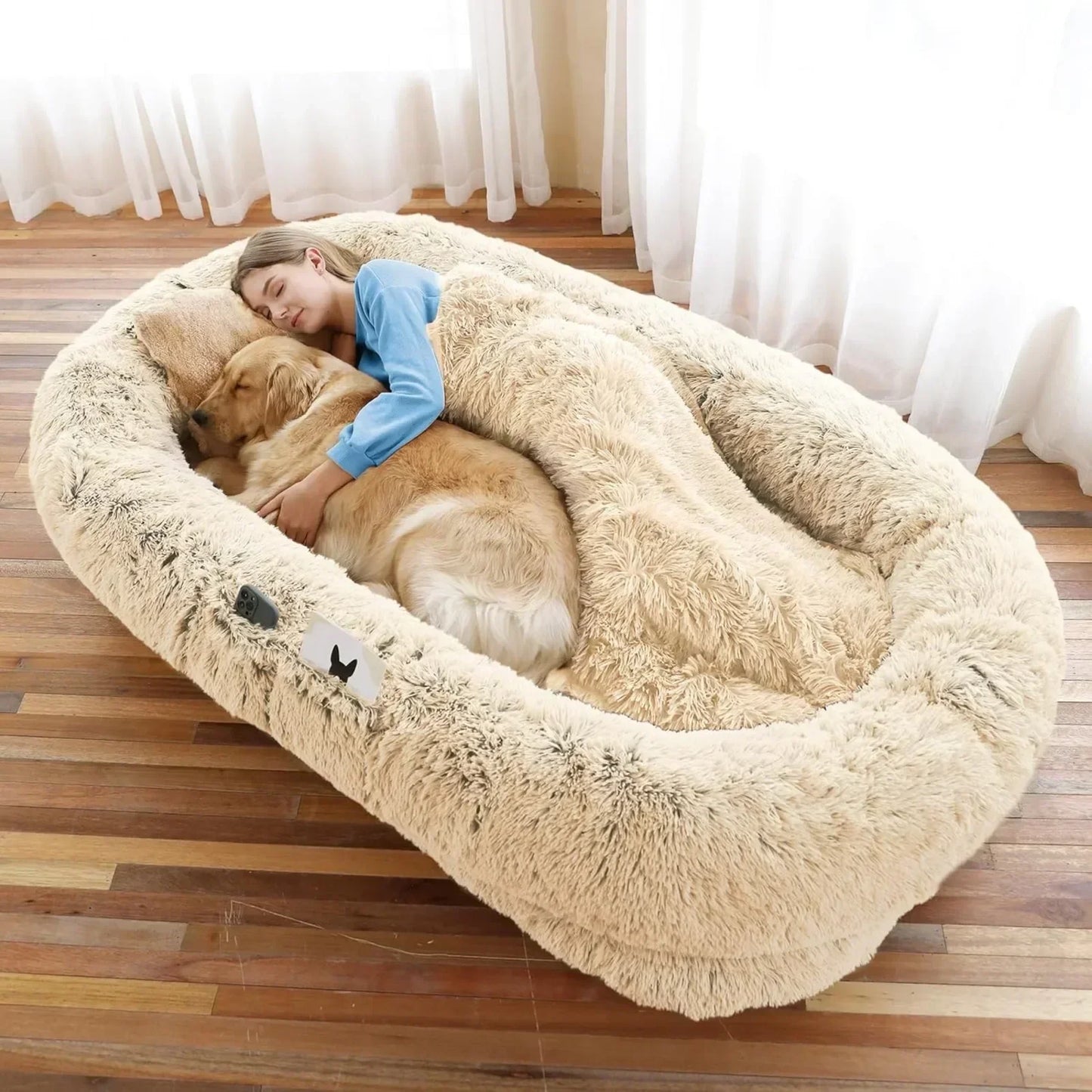 Washable Faux Fur Napping Orthopedic Bed